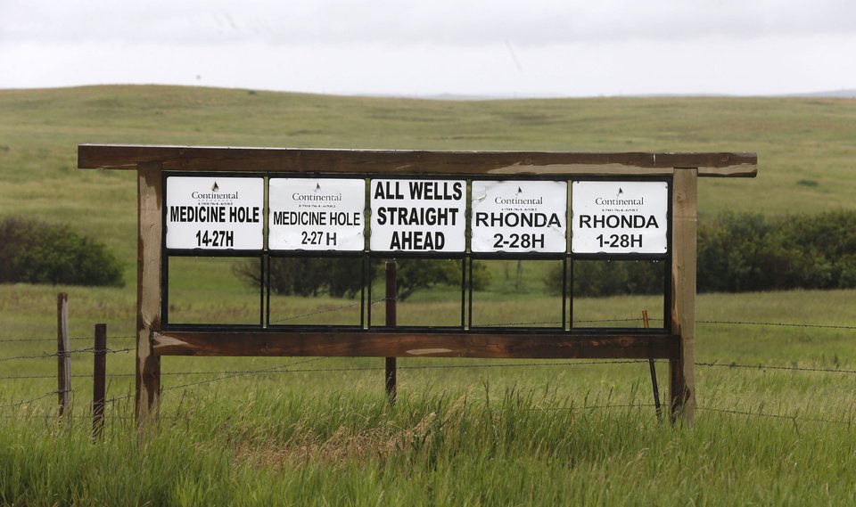Oil Well signs need Killdeer Mountain