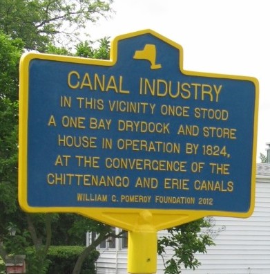 A historical marker in the vicinity of the Clinton’s Ditch site.
