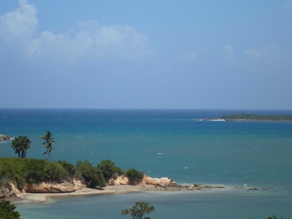 The view from Bariay Key, located on the north coast of Cuba, in Holguin province. From Bariay, one can see the flat-topped mountain commonly called The Saddle of Gibara which is described by the Columbus in his journal when he first landed on the island of Cuba in 1492.
