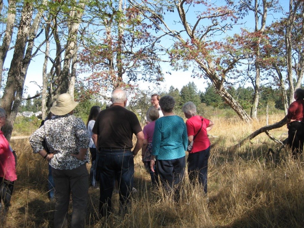 Learning the History of the 1843 Fort Nisqually,  with scholar Drew Crooks. Photo  Carol Estep, DuPont Historical Society.