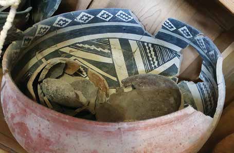 A reconstructed polychrome bowl recovered from the Kipp Ruin. Photo The Archaeological Conservancy.
