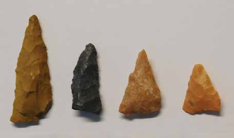 Small Mississippian-style arrow points have been found around Taylor Mound. Credit: The Archaeological Conservancy.