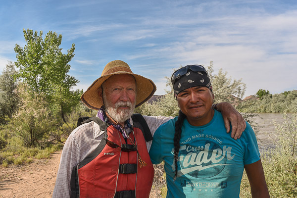David Noble, The Author, and Head River Guide Marcus Buck on the Conservancy's San Juan River Trip. Photo by Sid Davis.