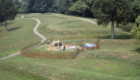 Archaeologists excavate Serpent Mound in 1991. Credit: Ohio History Connection.