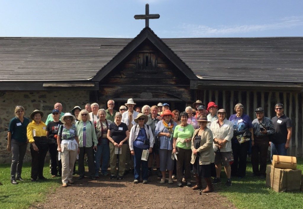 Our exceptional tour group at the Saint-Marie among the Hurons Mission site. 