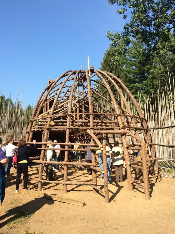 We also got to explore a Longhouse currently being built.