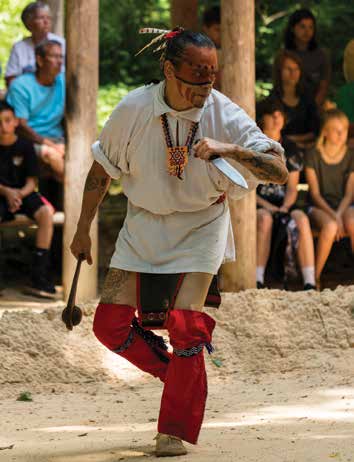 Cherokee lifestyles and history are on display at Oconaluftee Indian Village. Credit: EBCI DESTINATION MARKETING